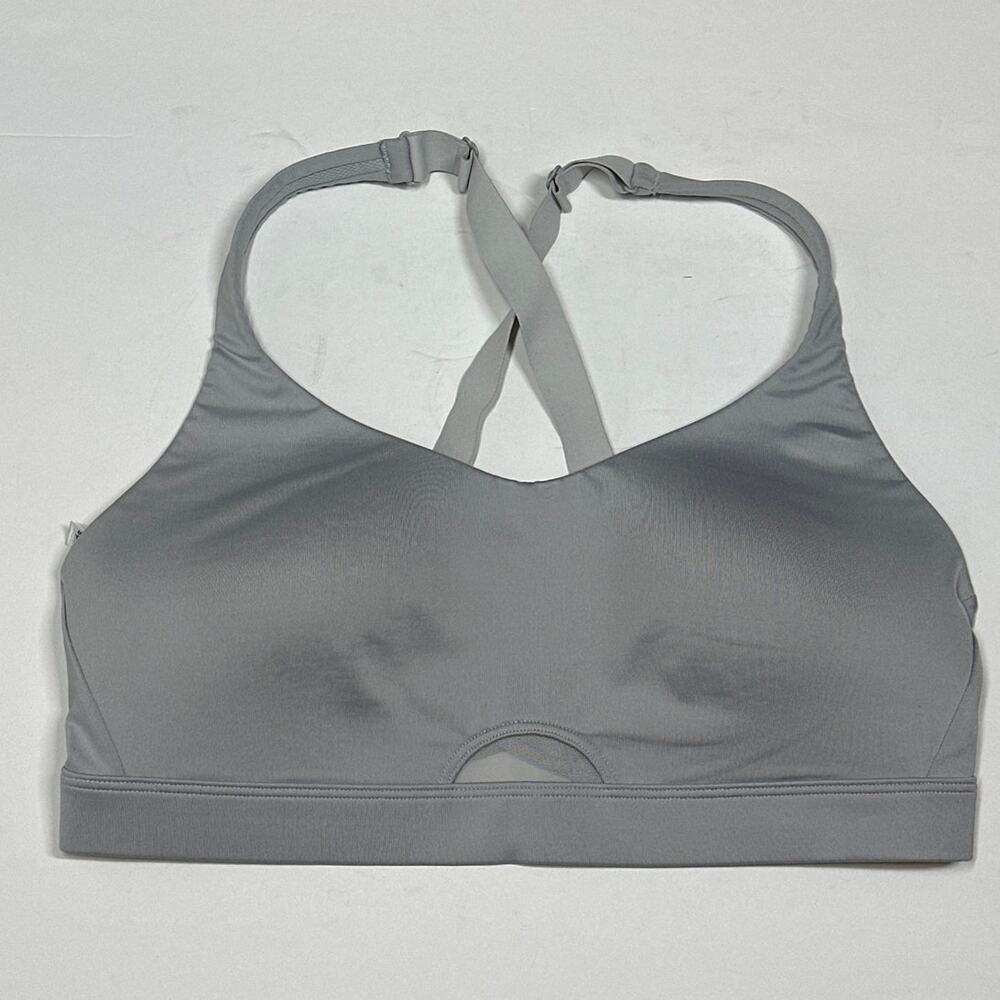 Victoria Sport The Player Sports Bra Gray Crossback Strappy Sz L Athletic